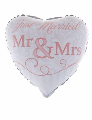 Folieballon Huwelijk Mr & Mrs 46cm