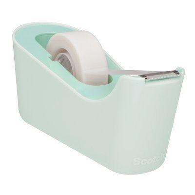 Scotch verzwaarde plakbandafroller inclusief 1 rol Scotch magic tape, muntgroen