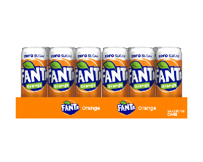 Fanta zero orange blik (24x 33cl) (kopie)