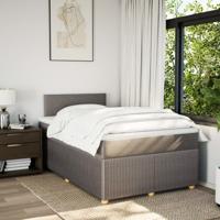 Boxspring met matras stof taupe 120x200 cm - thumbnail