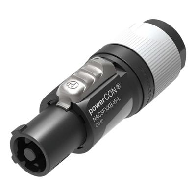 Neutrik NAC3FXXB-W-L vergrendelbare AC-netkabelconnector - NTR-NAC3FXXBWL