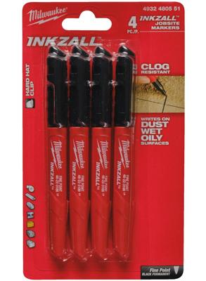 Milwaukee Accessoires inkzall markers | zwart | 4 stuks- 4932480551 Milwaukee Accessoires inkzall markers | zwart | 4 stuks- 4932480551