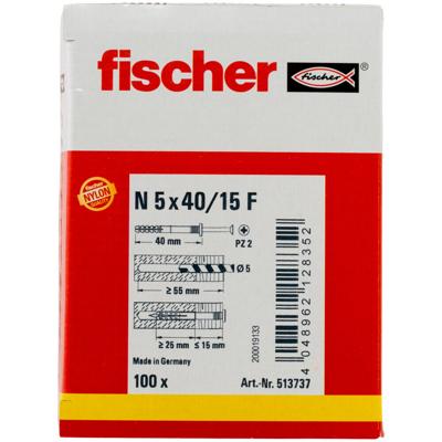 Fischer 513737 Spijkerplug 40 mm 5 mm 100 stuk(s)