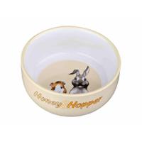 TRIXIE VOERBAK HONEY & HOPPER KERAMIEK ASSORTI 11 CM 250 ML 4 ST - thumbnail