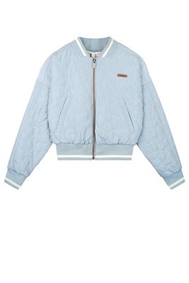 NoBell zomer bomber jasje meisjes - denim blauw - gewatteerd, met capuchon - Bomber