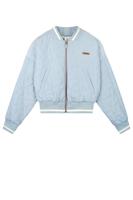 NoBell zomer bomber jasje meisjes - denim blauw - gewatteerd, met capuchon - Bomber - thumbnail