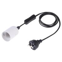E27 Wire Cap schakelaar lamp houder kroonluchter stopcontact met 1 2 m verlengkabel AU plug (wit) - thumbnail
