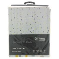 Douchegordijn Differnz Stripes PEVA 180x200 cm Wit Differnz - thumbnail