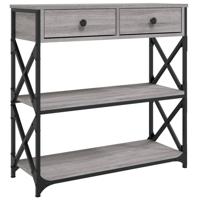 Wandtafel 75x28x75 cm bewerkt hout grijs sonoma eikenkleurig - thumbnail
