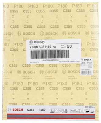 Bosch Accessories C355 2608608H64 Schuurblad Korrelgrootte (num) 180 (b x h) 230 mm x 280 mm 1 stuk(s) Bosch Accessories C355 2608608H64 Schuurblad Korrelgrootte (num) 180 (b x h) 230 mm x 280 mm 1 stuk(s)