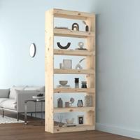 Boekenkast/kamerscherm 80x30x199,5 cm massief grenenhout - thumbnail