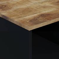 Salontafel 80x50x40 cm massief mangohout en bewerkt hout - thumbnail