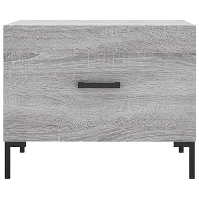 Salontafels 2 st 50x50x40 cm bewerkt hout grijs sonoma eiken