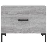 Salontafels 2 st 50x50x40 cm bewerkt hout grijs sonoma eiken - thumbnail