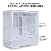 Lian Li LANCOOL 207 Tempered Glass Midi-tower PC-behuizing Wit - thumbnail