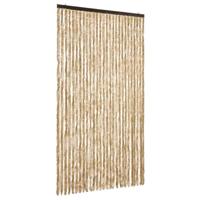 VidaXL Vliegengordijn 118x220 cm chenille beige - thumbnail