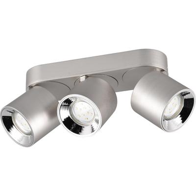 LED Plafondlamp 3-lichts Rond - Mat Nikkel - GU10 Fitting - Metaal