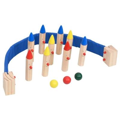 VidaXL Bowlingspel massief grenenhout meerkleurig VidaXL Bowlingspel massief grenenhout meerkleurig