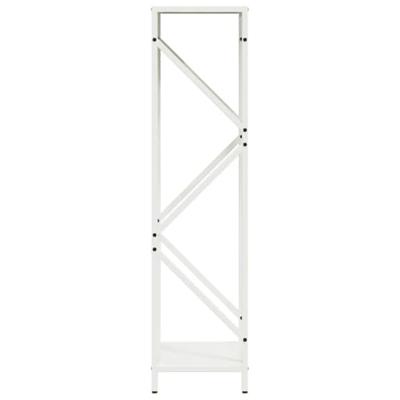 VidaXL Brandhoutrek 34x25x100 cm koudgewalst staal wit VidaXL Brandhoutrek 34x25x100 cm koudgewalst staal wit