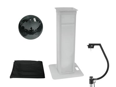 EUROLITE Set Mirror ball 30cm black with stage stand variable + Cover black