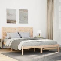 Bedframe extra lang zonder matras massief hout 160x220 cm - thumbnail