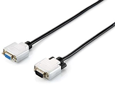 Equip VGA-verlenging (D-SUB15 St/Bu 15,00 m HQ) zwart