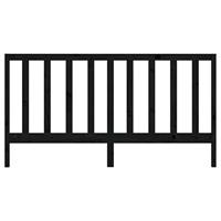 Hoofdbord 186x4x100 cm massief grenenhout zwart - thumbnail