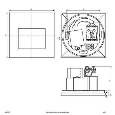 EVN W840102 W840102 LED-wandinbouwlamp LED Wit