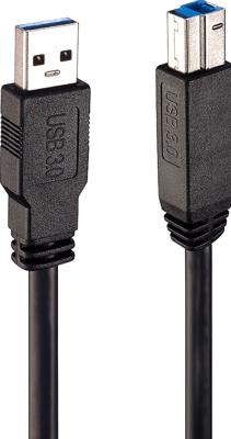 Lindy 43098 10m USB A USB B Mannelijk Mannelijk Zwart USB-kabel