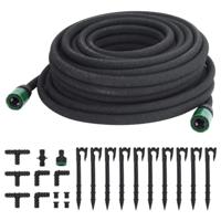 VidaXL Druppelslang 0,6&apos;&apos; 25 m rubber zwart - thumbnail