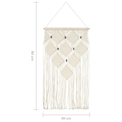 VidaXL Wandhanger macramé 40x80 cm katoen VidaXL Wandhanger macramé 40x80 cm katoen