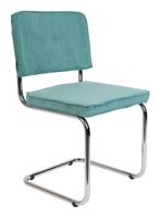 Zuiver Eetkamerstoel 'Ridge' Rib, kleur Blauw - thumbnail