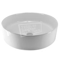 Wiesbaden Link waskom rond 40x12 cm keramiek glans wit - thumbnail