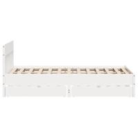 Bedframe zonder matras massief grenenhout wit 135x190 cm - thumbnail