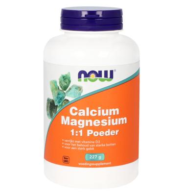 Now Calcium & Magnesium 1:1 Poeder 227gr Now Calcium & Magnesium 1:1 Poeder 227gr