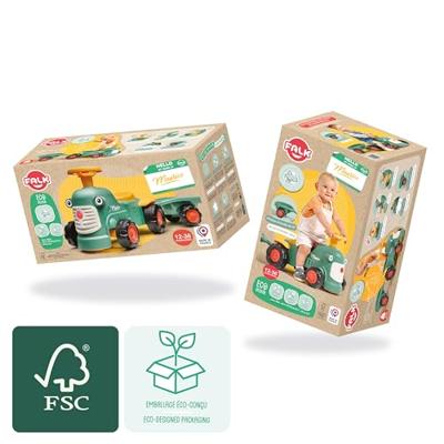 Falk maurice looptractor set groen/geel - thumbnail