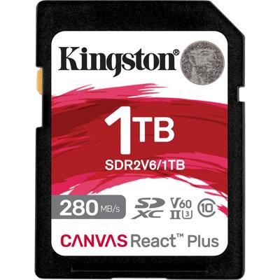 Kingston Canvas React Plus SDXC-kaart Retail 1 TB Class 10 UHS-II, v60 Video Speed Class