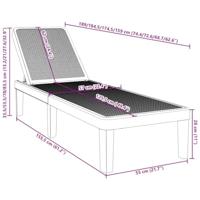 Ligbed 159x57x83,5 cm polypropeen zwart - thumbnail