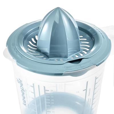 Keeeper maatbeker 1l + citruspers blauw