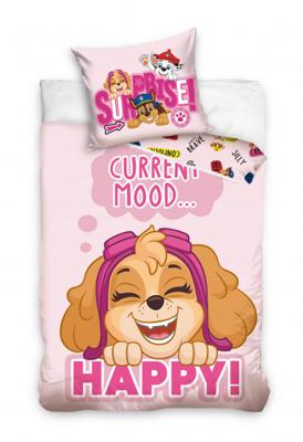 PAW Patrol Dekbedovertrek Happy Mood - 140 x 200 cm - Katoen - roze PAW Patrol Dekbedovertrek Happy Mood - 140 x 200 cm - Katoen - roze