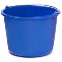 Kunststof emmer met beugel blauw 12 liter - thumbnail