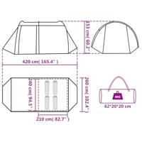 VidaXL Tunneltent 4-persoons waterdicht blauw - thumbnail