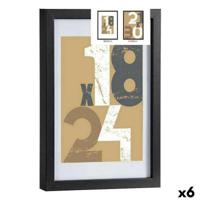 Fotolijsten 24 x 2,5 x 32,5 cm Zwart Glas Hout MDF (6 Stuks) - thumbnail