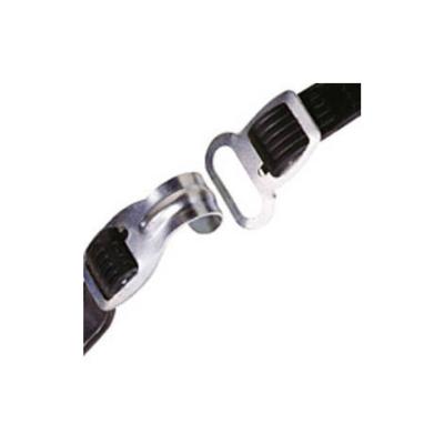 Bibia snelbinder met haak / oog 50 cm zwart