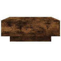 Salontafel 80x80x31 cm bewerkt hout gerookt eikenkleurig - thumbnail