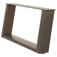 Salontafelpoten 2 st U-vormig 60x(30-31) cm staal naturel - thumbnail