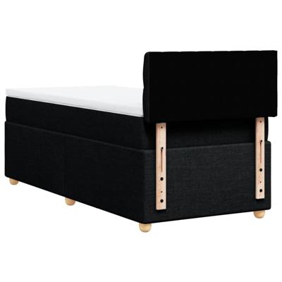 Boxspring met matras stof zwart Single (alleen AU) - thumbnail