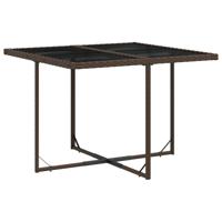 9-delige Tuinset met kussens poly rattan bruin - thumbnail