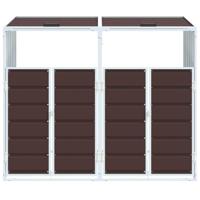 VidaXL Containerberging voor 2 containers 144x81x113 cm staal bruin - thumbnail