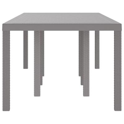 VidaXL Tuin Tafel Lichtgrijs 250 x 100 x 73 cm Poly Rattan